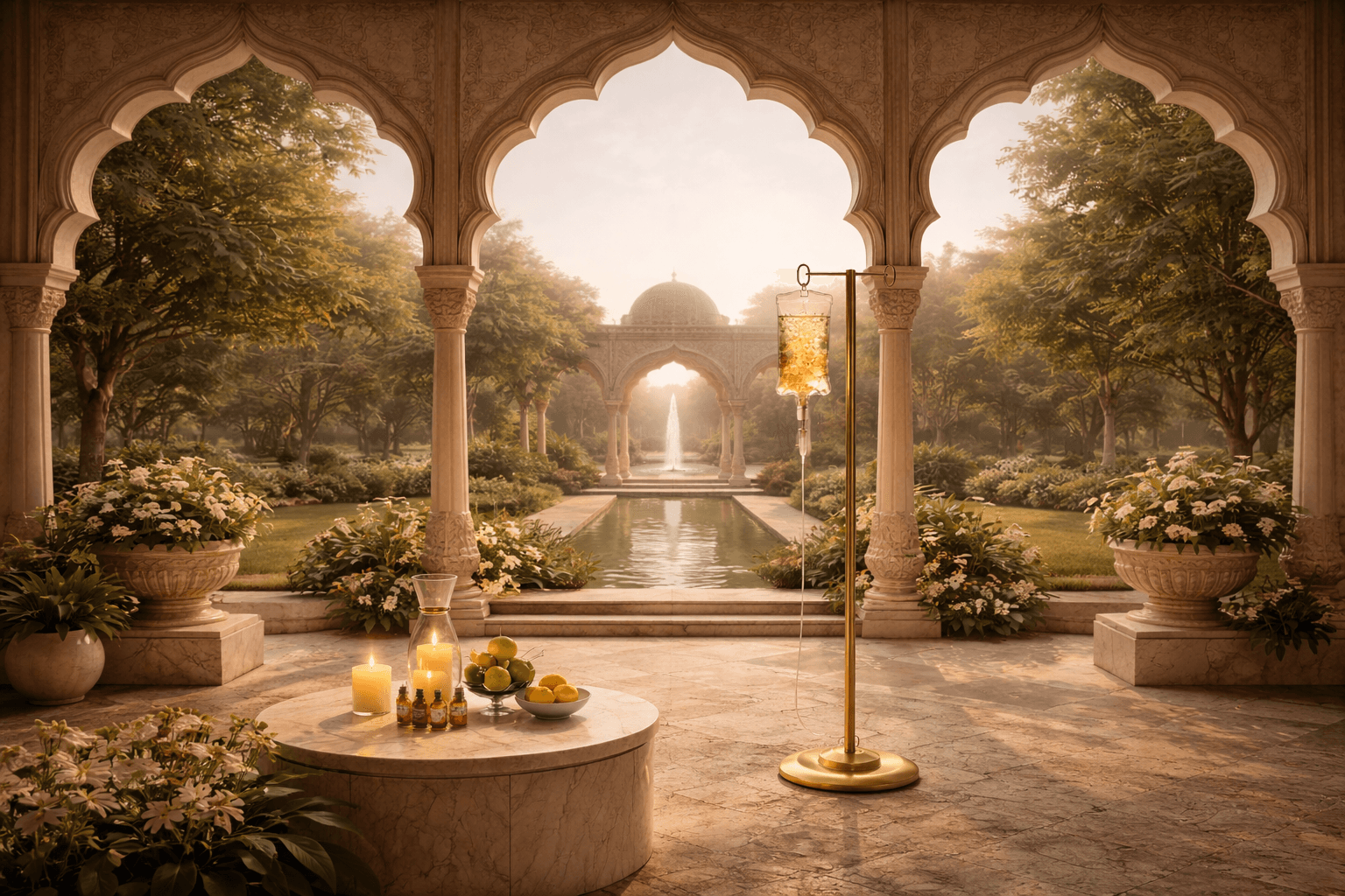 Ruh Revival treatment courtyard